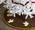 Doves on Brown Christmas Tree Skirt in Hand Felted Wool - 60" - ARCADIA HOME